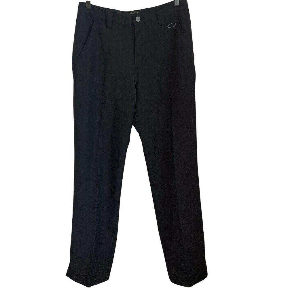 Oakley Golf 2.5 Black Pants Mens 30x32  NylonElastane Blend Manages Moisture EUC